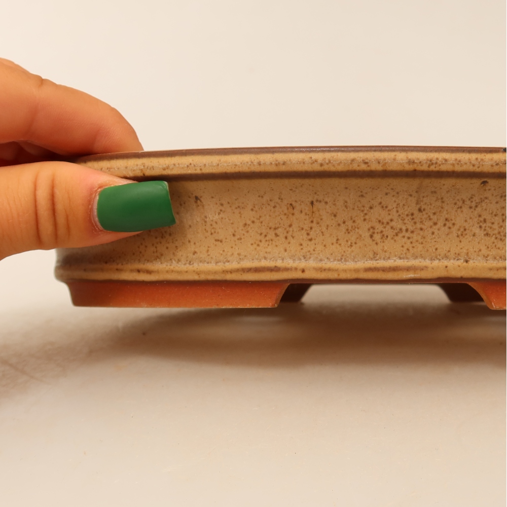 Keramická miska  21 x 14,5 x 3,5 cm, farba béžová