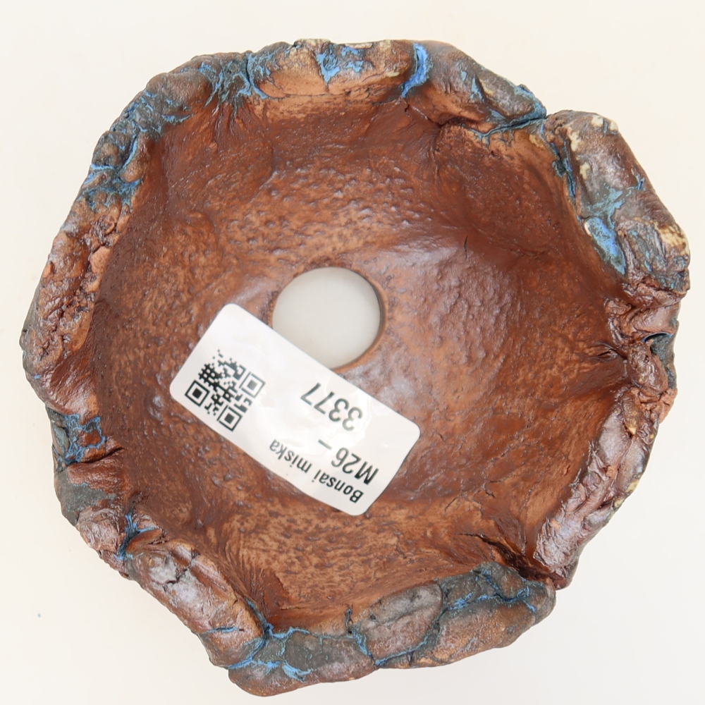 Keramická mušľa 9 x 9 x 6 cm , farba modrá