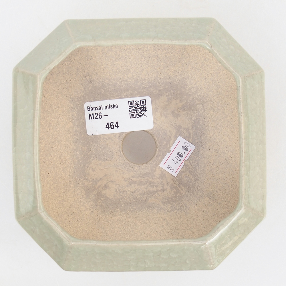 Keramická miska na bonsaje 13,5 x 13,5 x 7,5 cm, zelená