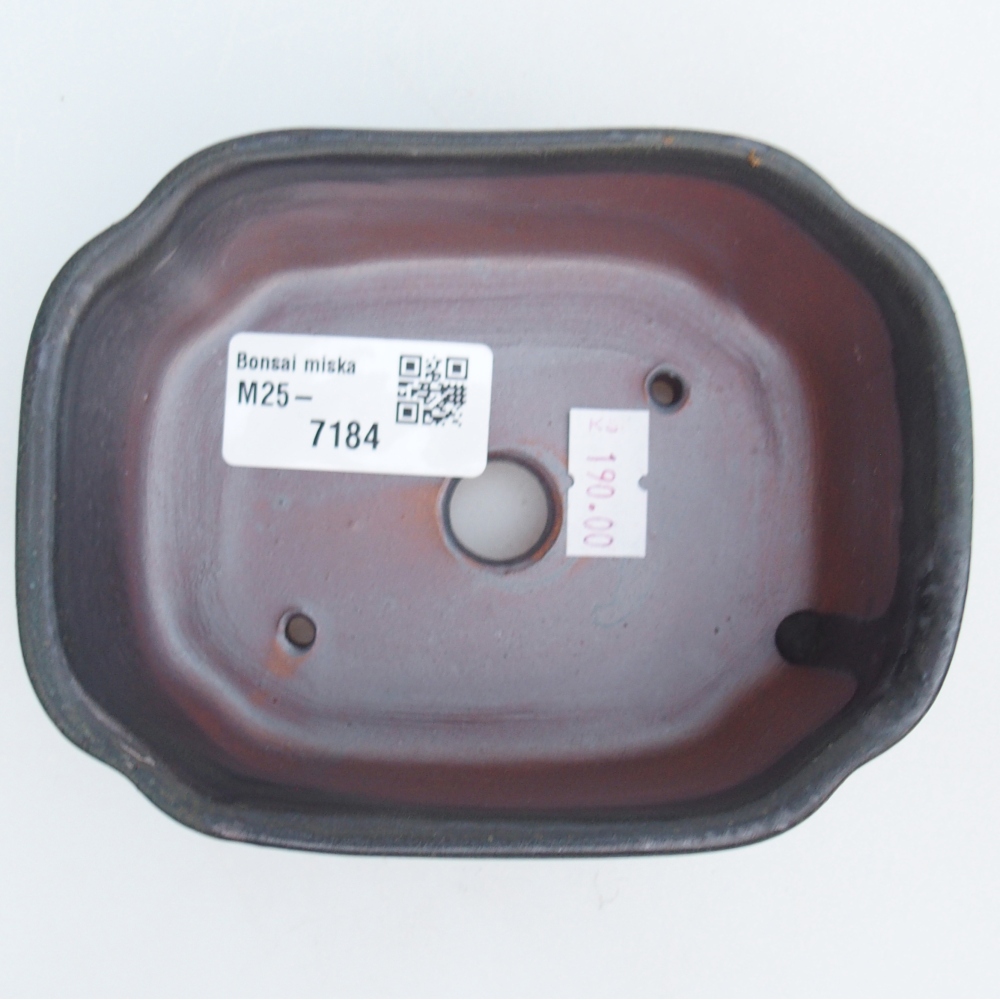 Keramická miska na bonsaje 12,5 x 9,5 x 4,5 cm, sivá