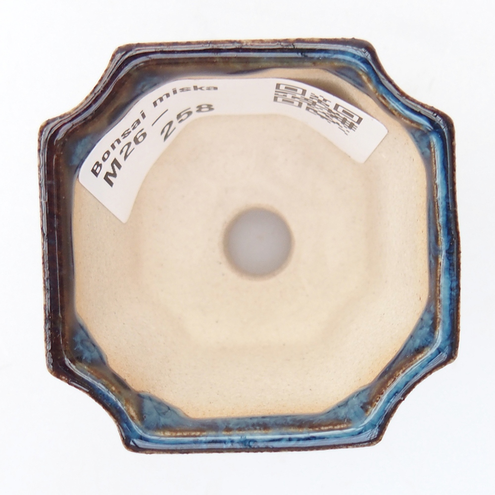 Mini bonsajová miska 4,5 x 4,5 x 4 cm, farba modrá