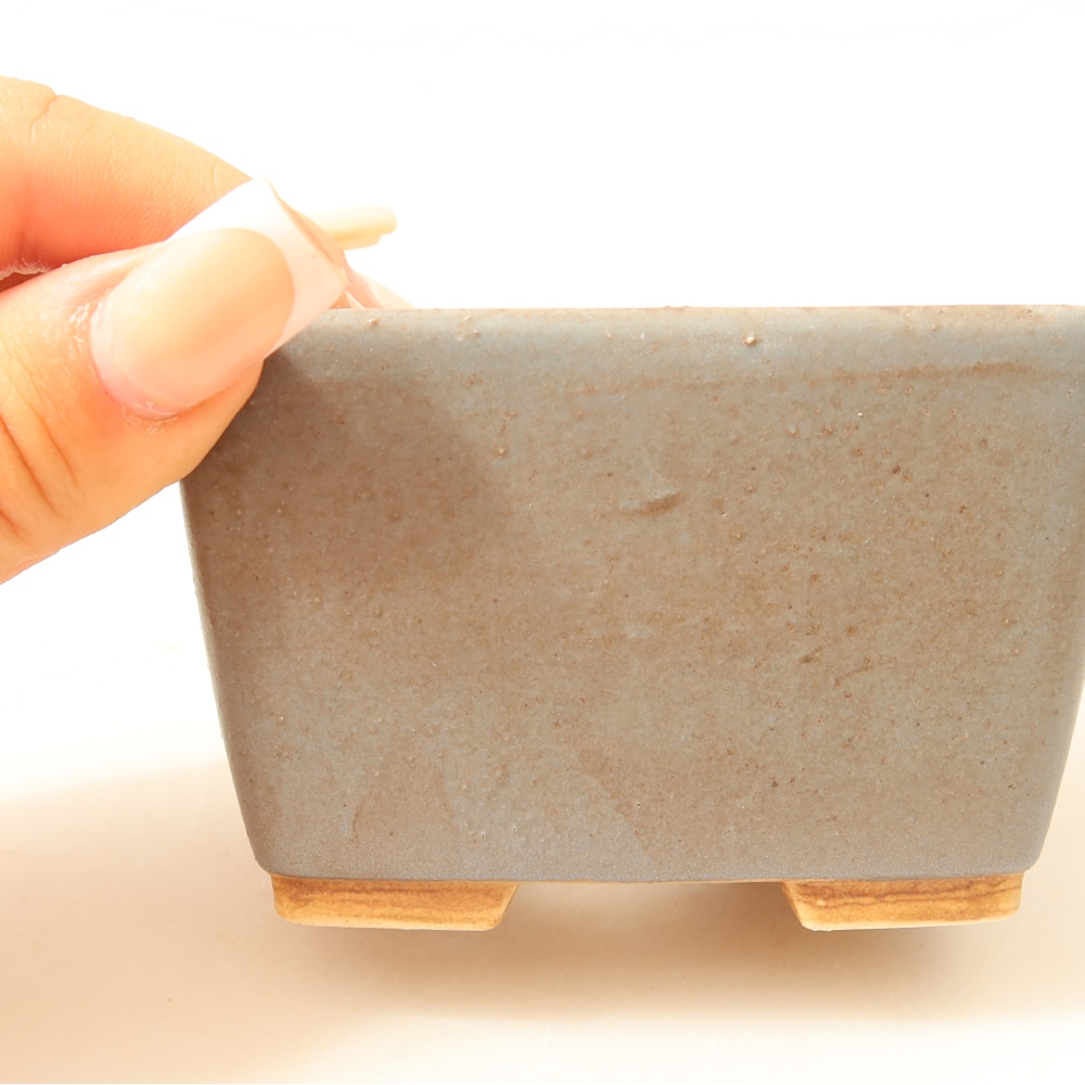 Keramická miska na bonsaje 8,5 x 8,5 x 5,5 cm, farba modrá