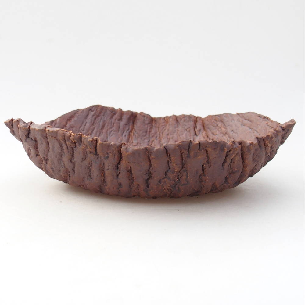 Keramická mušľa 22 x 22,5 x 6 cm , farba hnedá