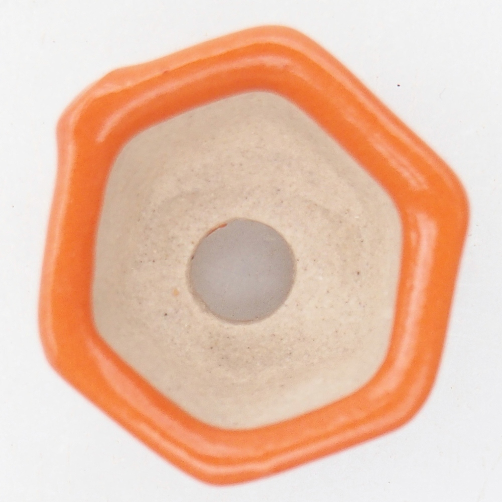 Mini bonsajová miska 2,5 x 2 x 1,5 cm, oranžová