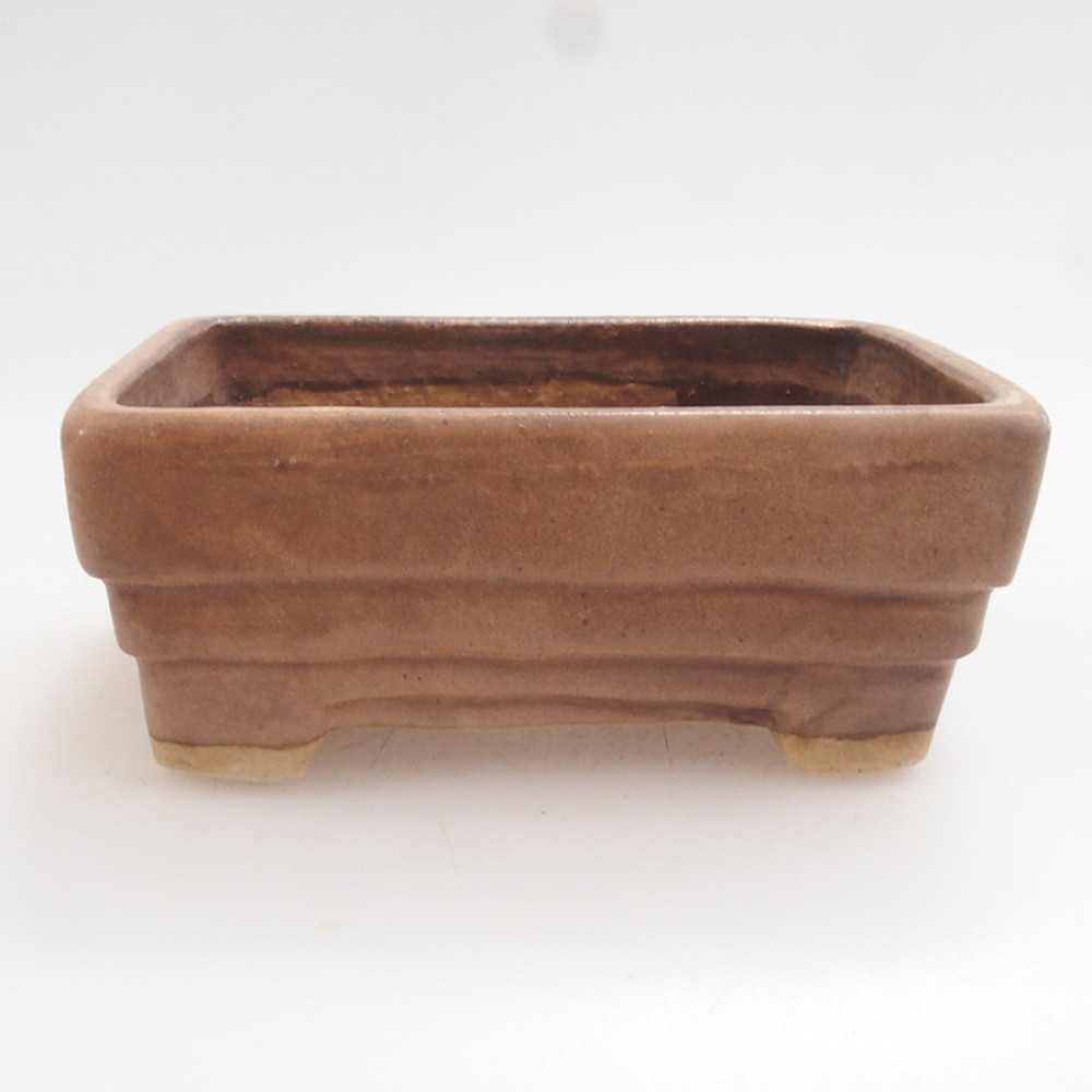 Keramická bonsai miska 9 x 7,5 x 3,5 cm, farba hnedá