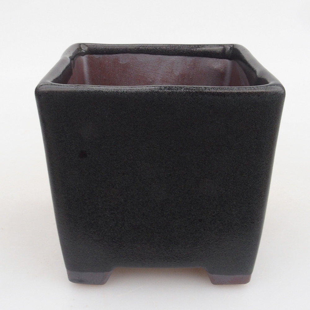 Keramická bonsai miska 8,5 x 8,5 x 8,5 cm, farba šedá