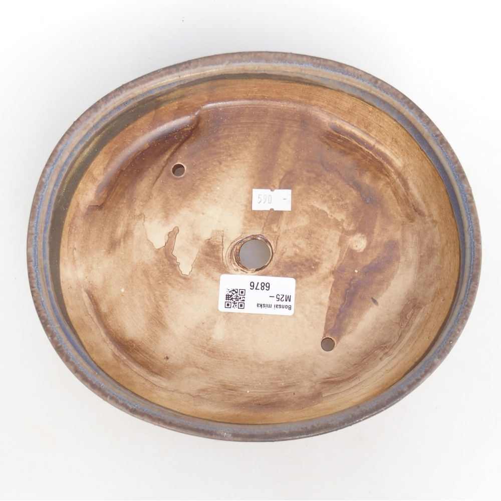 Keramická bonsajová miska 22,5 x 20 x 4,5 cm, farba modrá