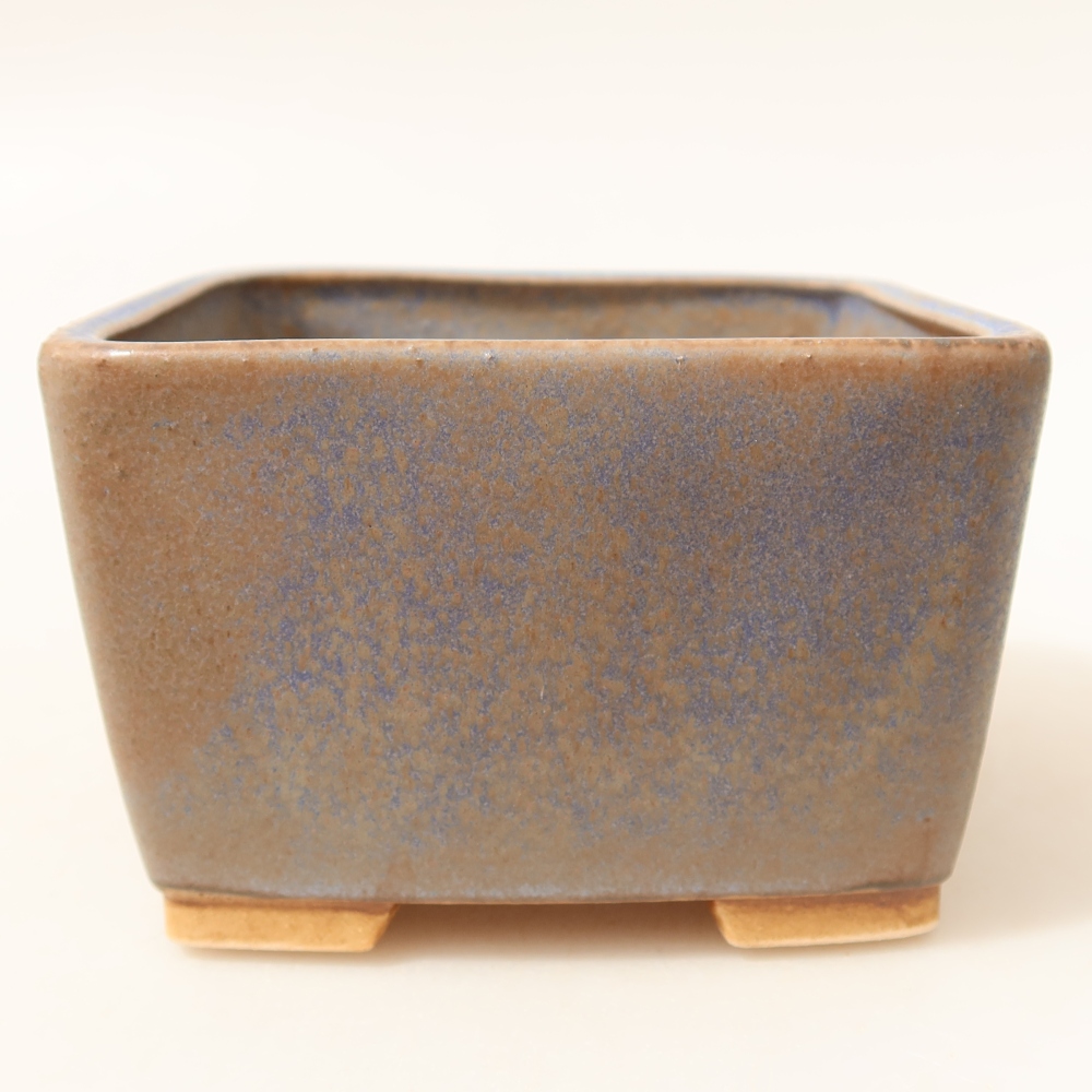 Keramická miska na bonsai 10,5 x 10,5 x 7 cm, farba modrá