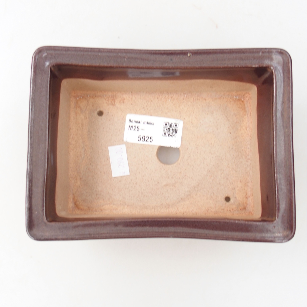 Keramická bonsai miska 16 x 12 x 4,5 cm, farba hnedá