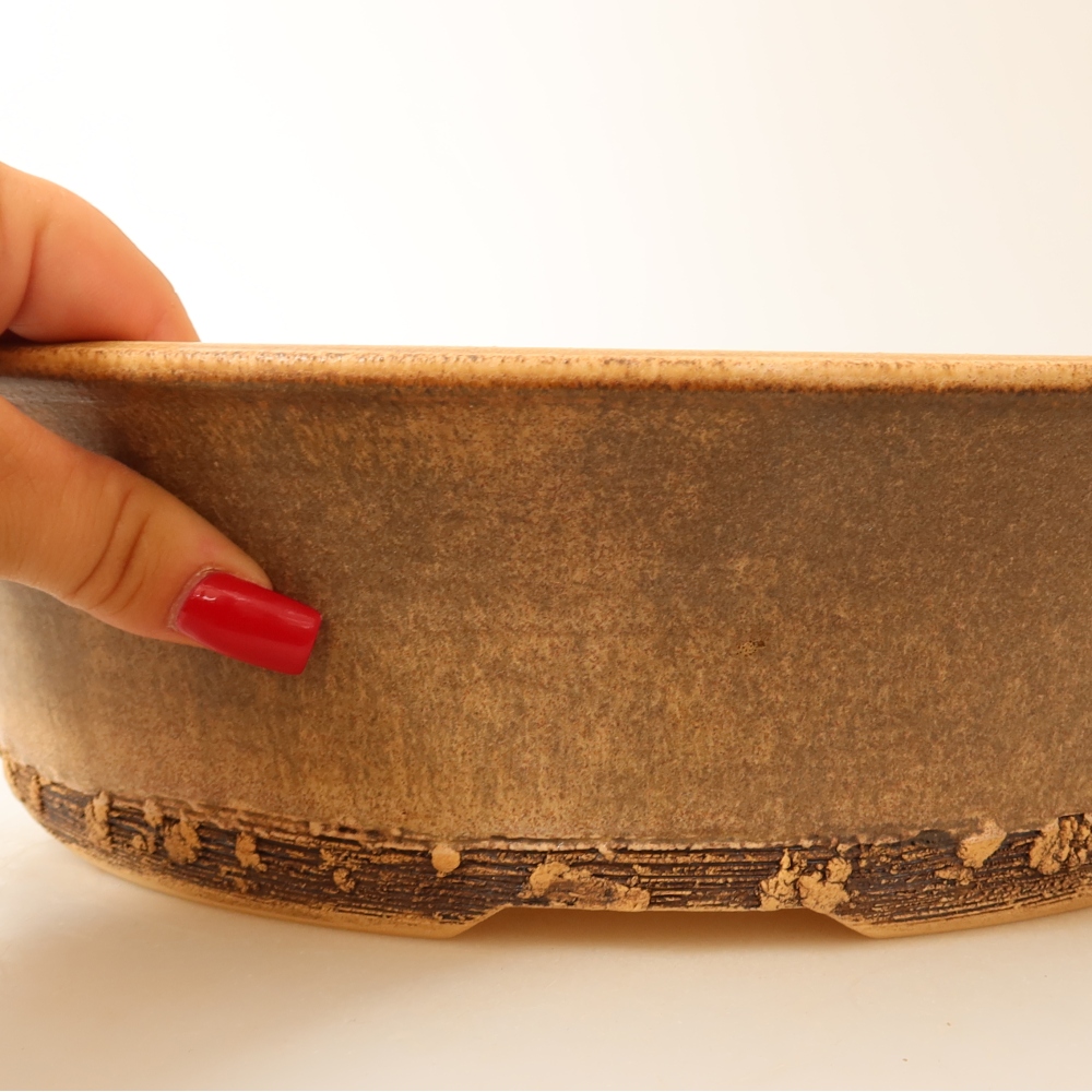 Keramická miska na bonsaje 33 x 33 x 9 cm, farba hnedá – IBA OSOBNÝ ODBER alebo preprava na palete