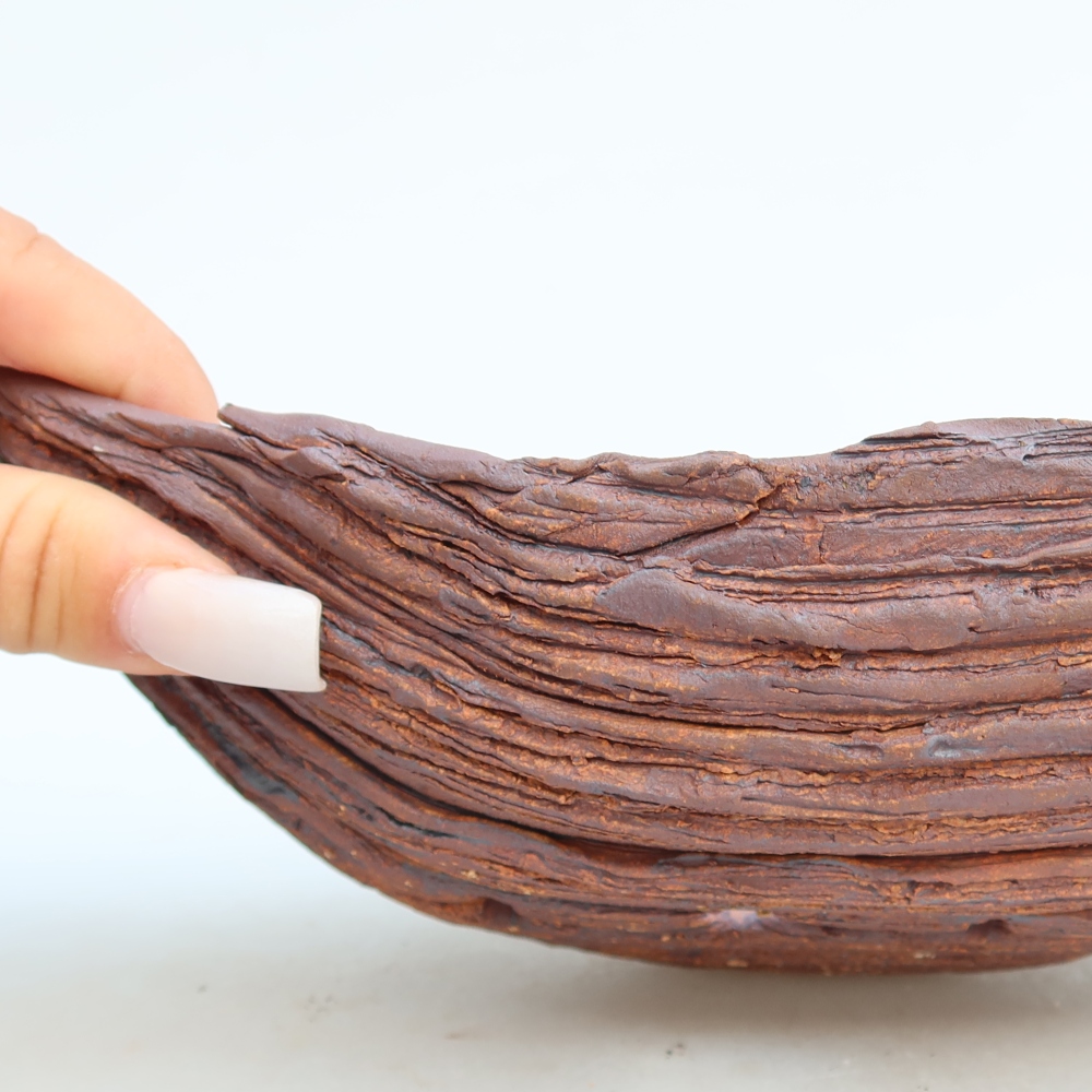 Keramická škrupina  24,5 x 14,5 x 7,5 cm, farba hnedá