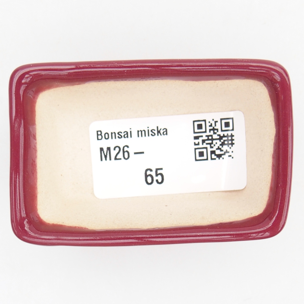 Mini bonsajová miska 6,5 x 4 x 2,5 cm, bordová