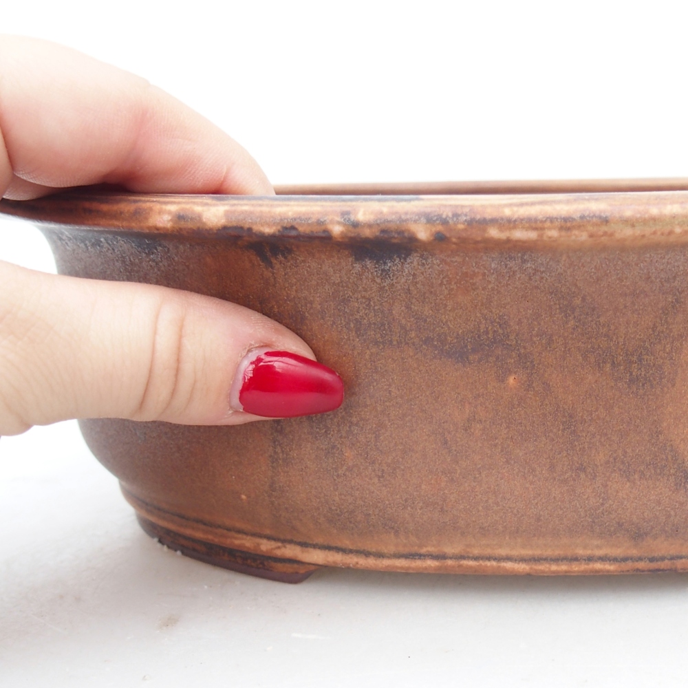 Keramická miska na bonsaje 23 x 19 x 7 cm, ružová