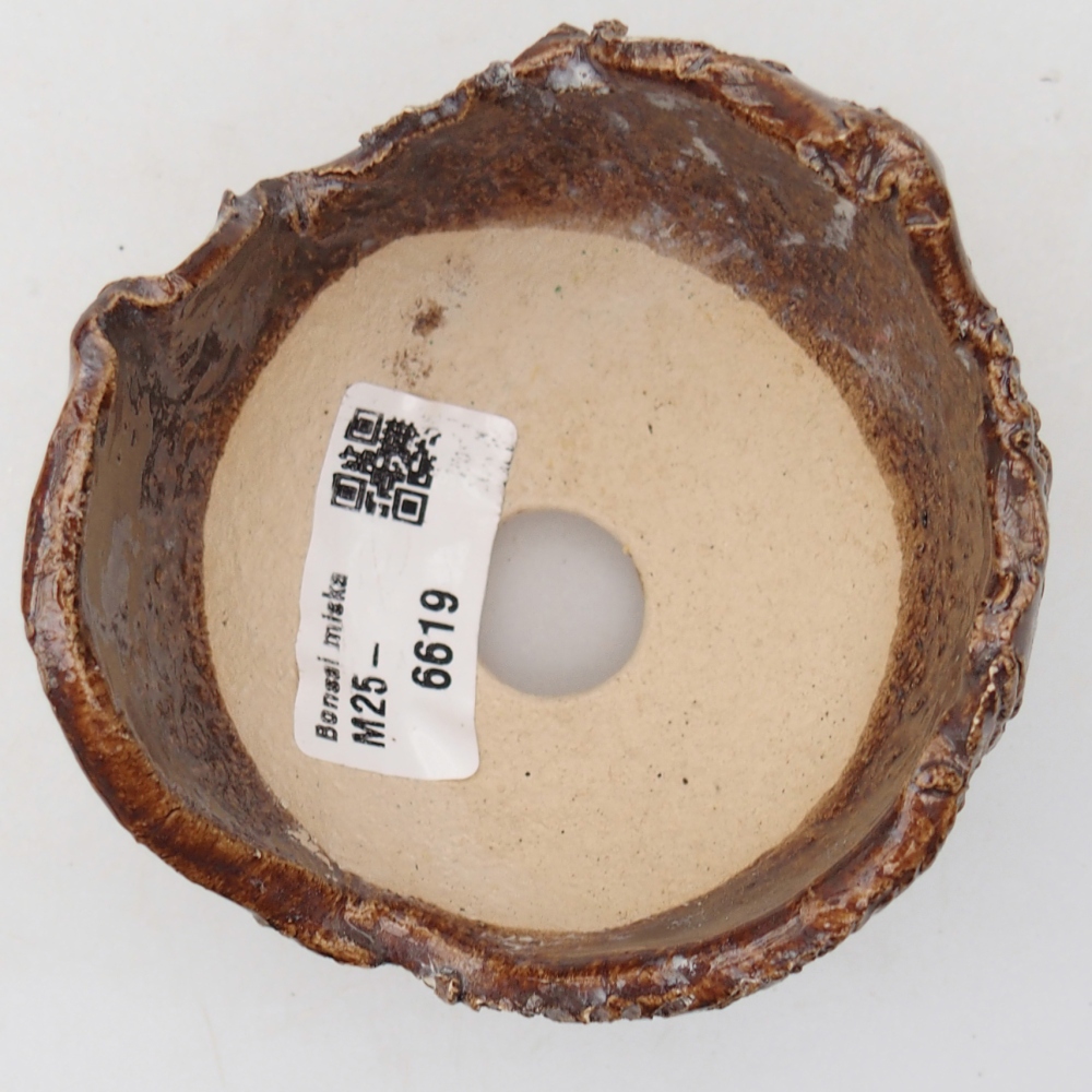 Keramická mušľa 8,5 x 8,5 x 7 cm , farba hnedá