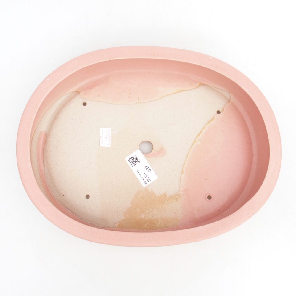 Keramická bonsajová miska 27 x 21 x 5 cm, ružová