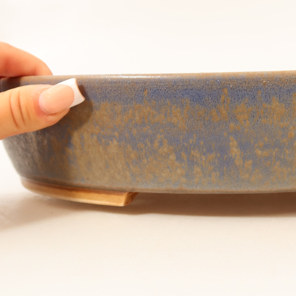Keramická miska na bonsaje 31,5 x 27,5 x 6 cm, farba modrá