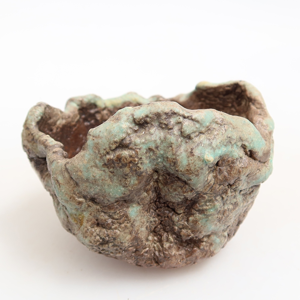 Keramická škrupina  7 x 6 x 6 cm, farba zelená