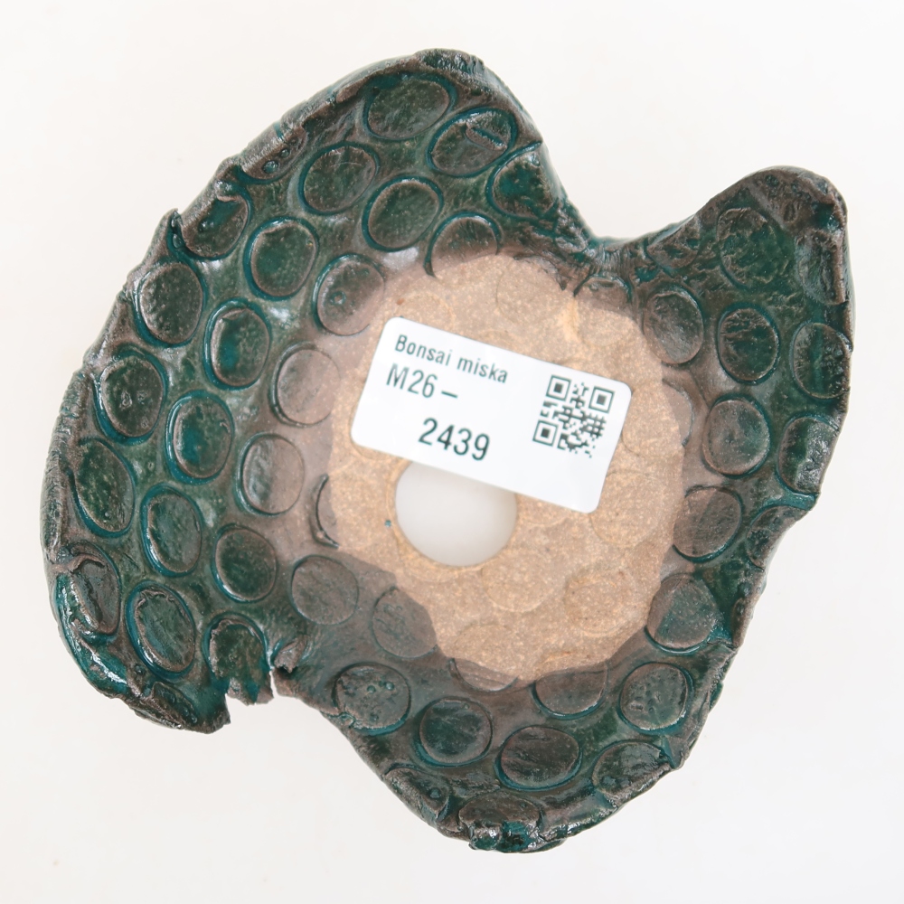 Keramická škrupina  10 x 9 x 6 cm, farba zelená