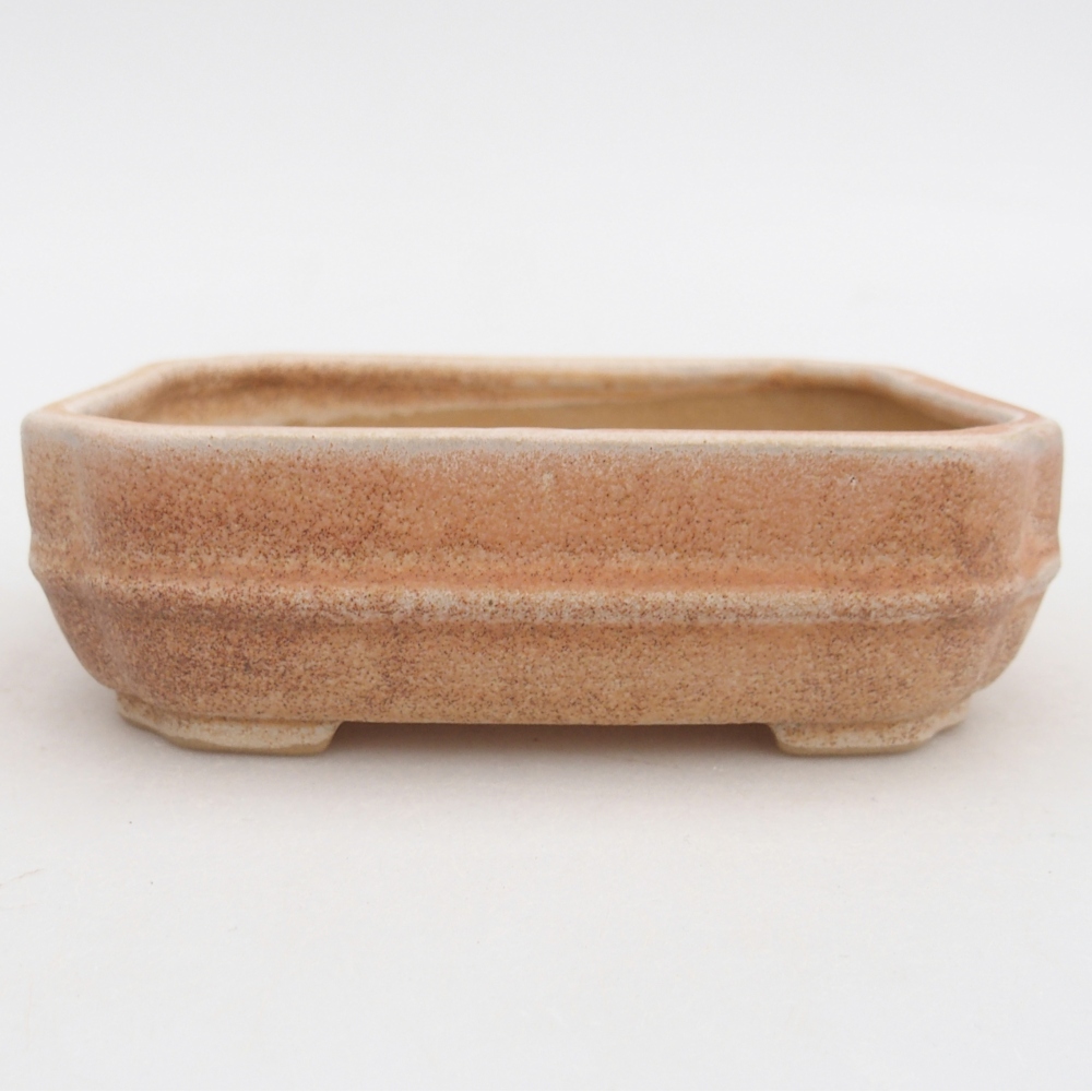 Keramická miska na bonsaje 12 x 10 x 4 cm, farba béžová