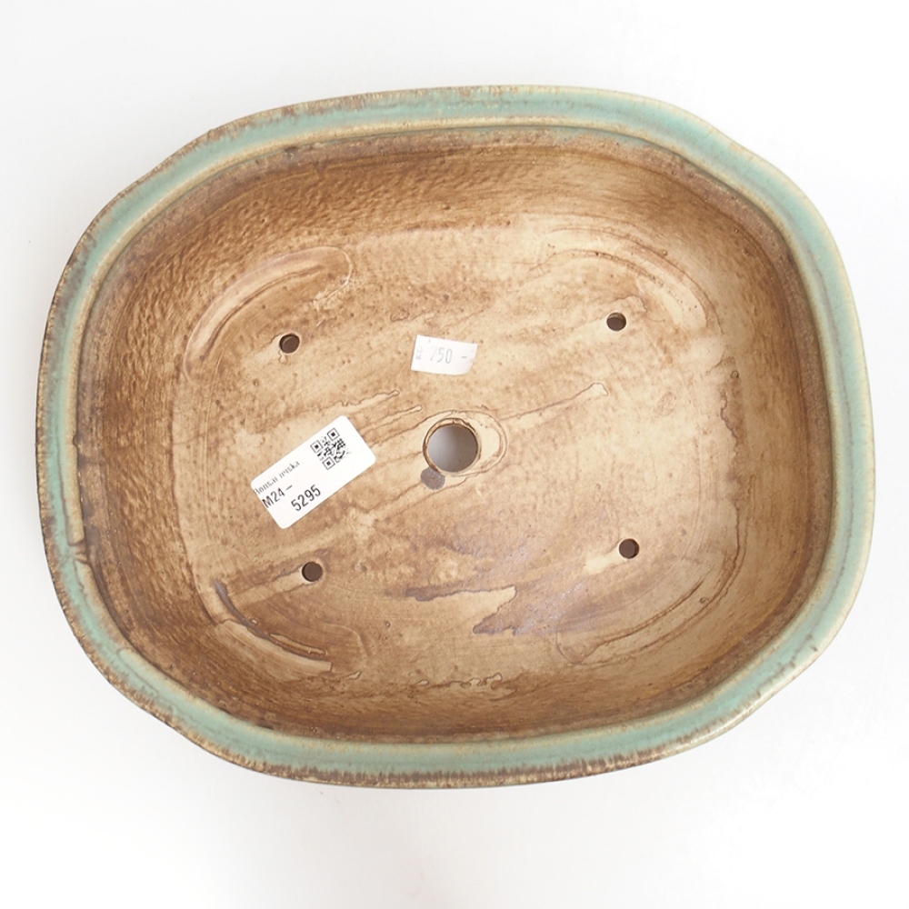 Keramická bonsai miska  25 x 21 x 7,5  cm, farba modra