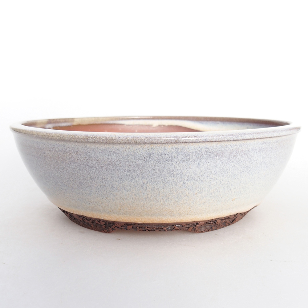 Keramická miska na bonsaje 19,5 x 19,5 x 6,5 cm, farba modrá