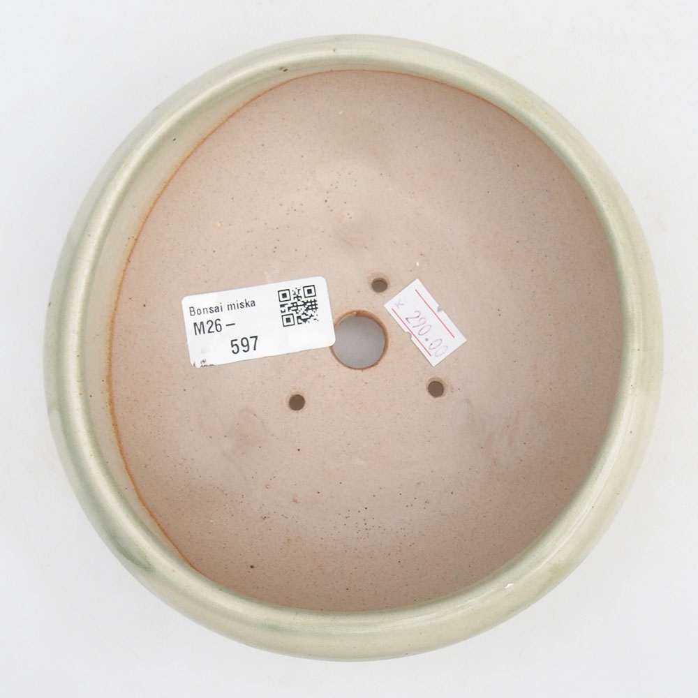 Keramická bonsajová miska 14 x 14 x 6,5 cm, zelená