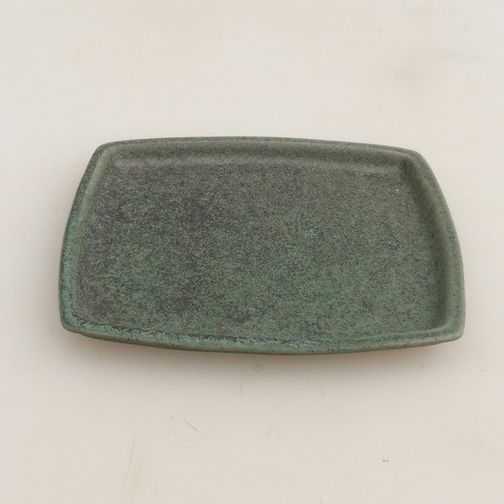 Keramická podmiska H11 - 11,5 x 9,5 x 1 cm - zelená