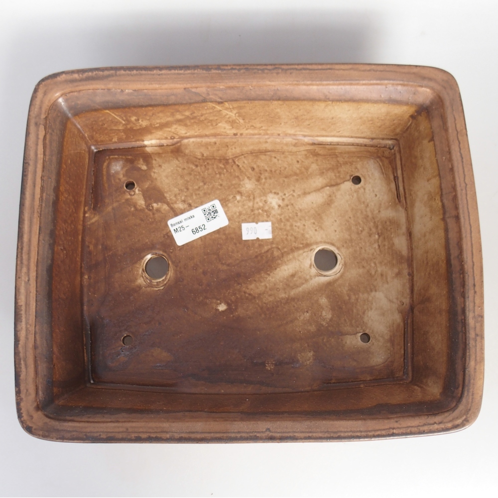 Keramická miska na bonsaje 29,5 x 24 x 8 cm, hnedá