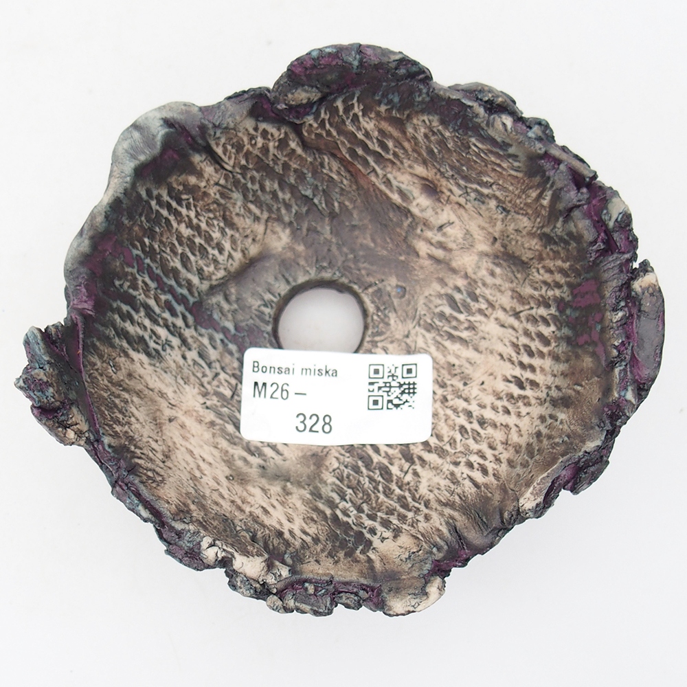 Keramická mušľa 11 x 10 x 6 cm , farba fialová