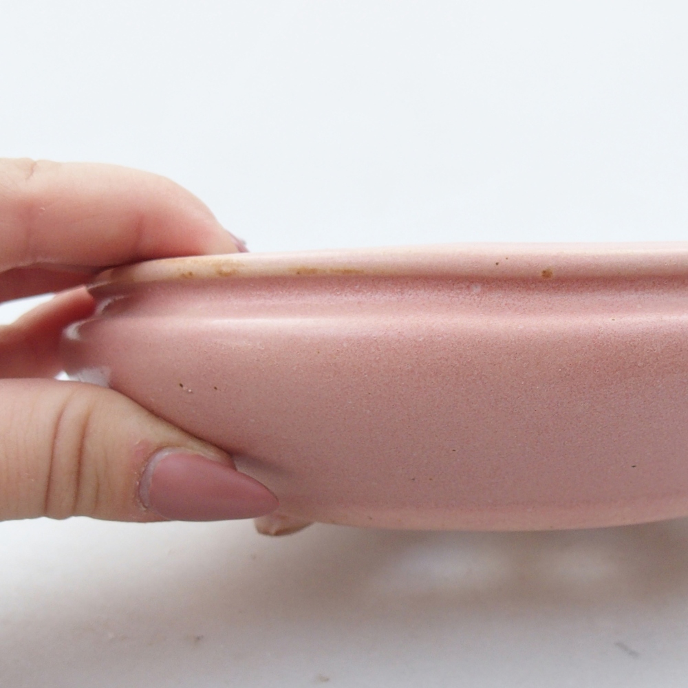 Keramická miska na bonsaje 15 x 15 x 5 cm, ružová