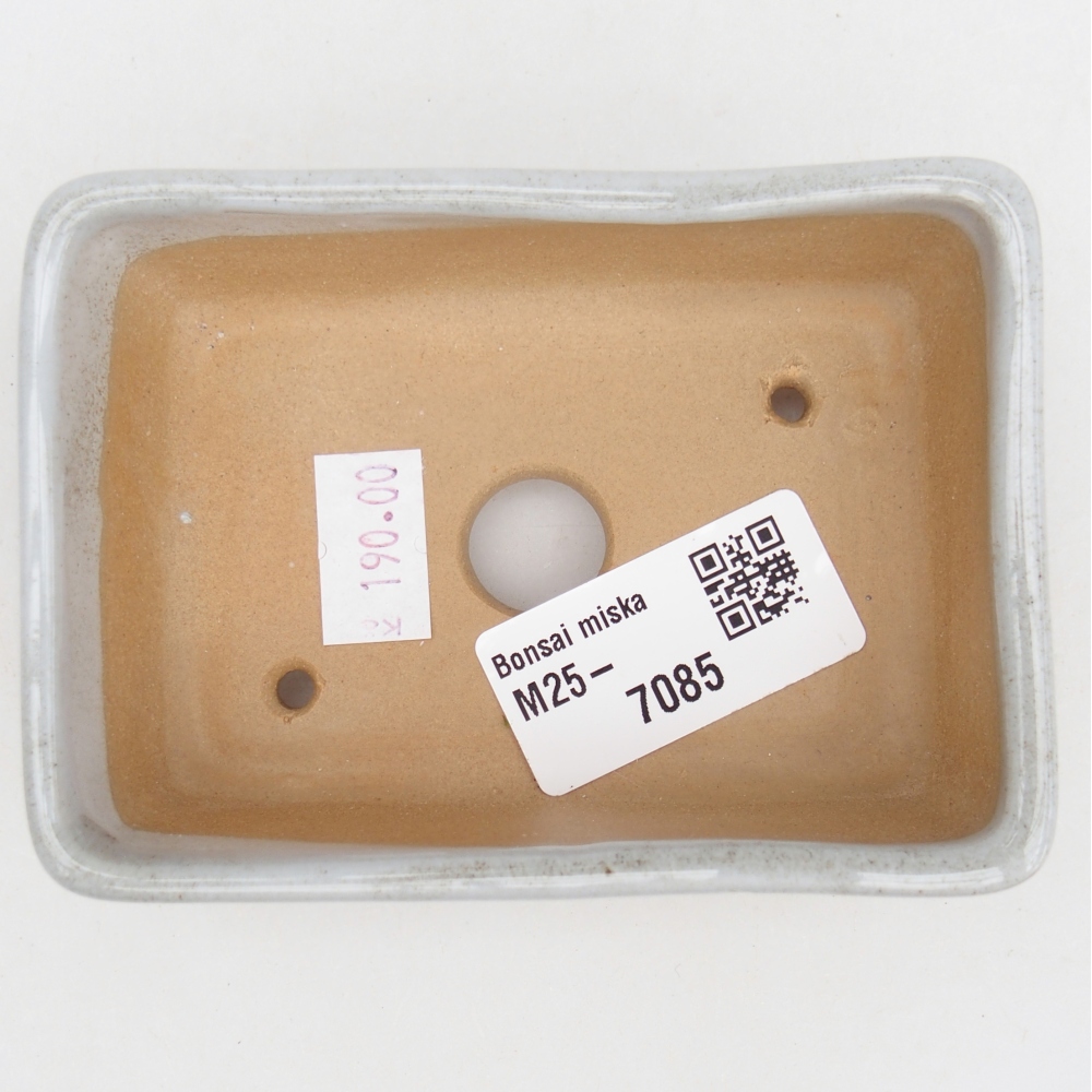 Keramická miska na bonsaje 10 x 7 x 3 cm, sivá