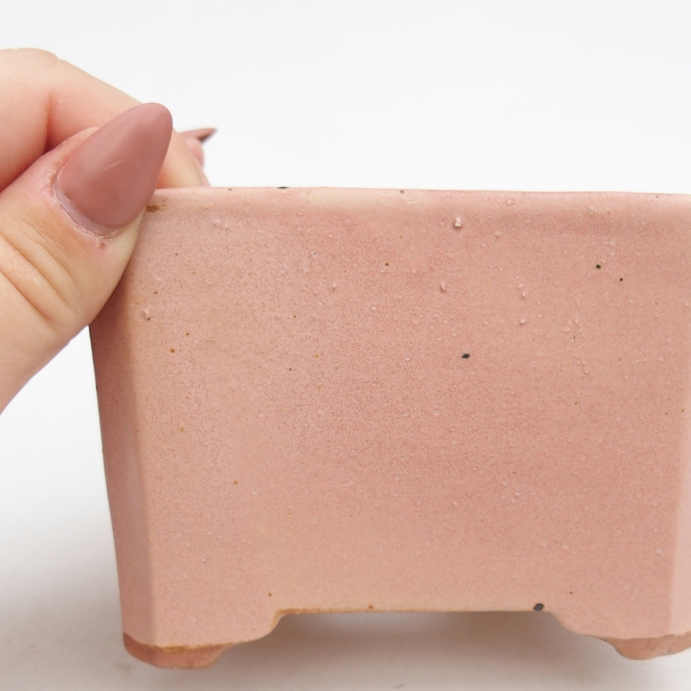 Keramická miska na bonsaje 8 x 8 x 10,5 cm, ružová