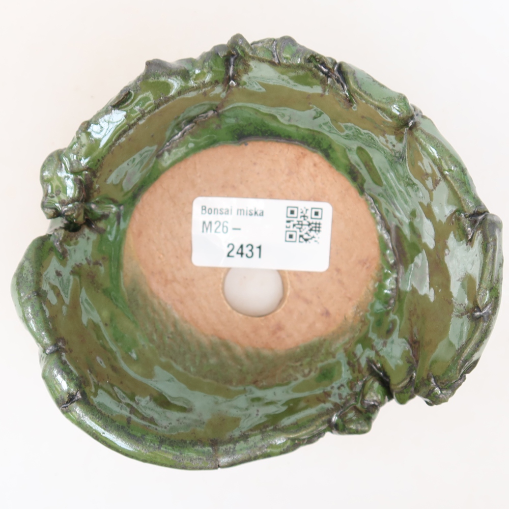 Keramická škrupina  11,5 x 10,5 x 7 cm, farba zelená