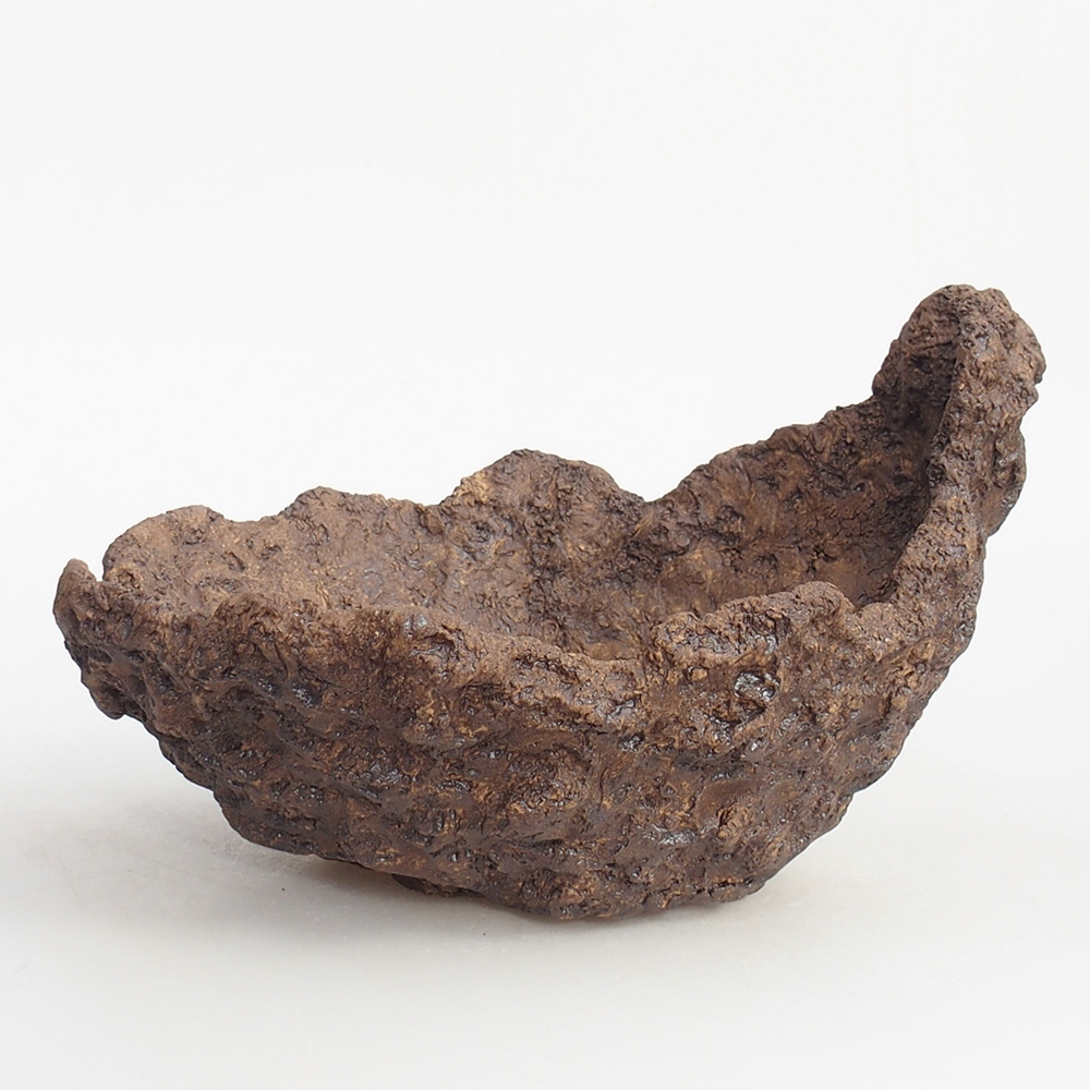 Keramická mušľa 19 x 15 x 14 cm , farba hnedá