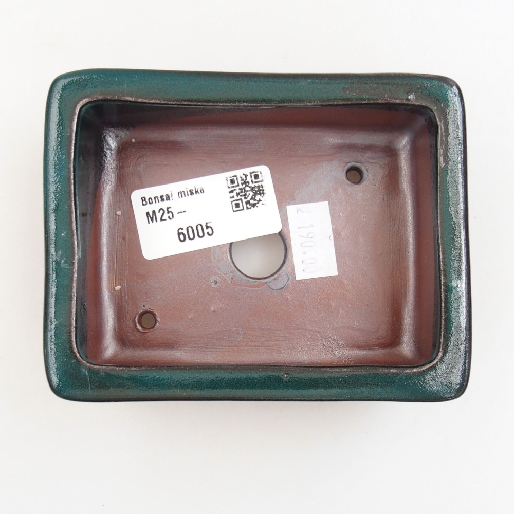 Keramická bonsai miska 10,5 x 8,5 x 3,5 cm, farba zelená