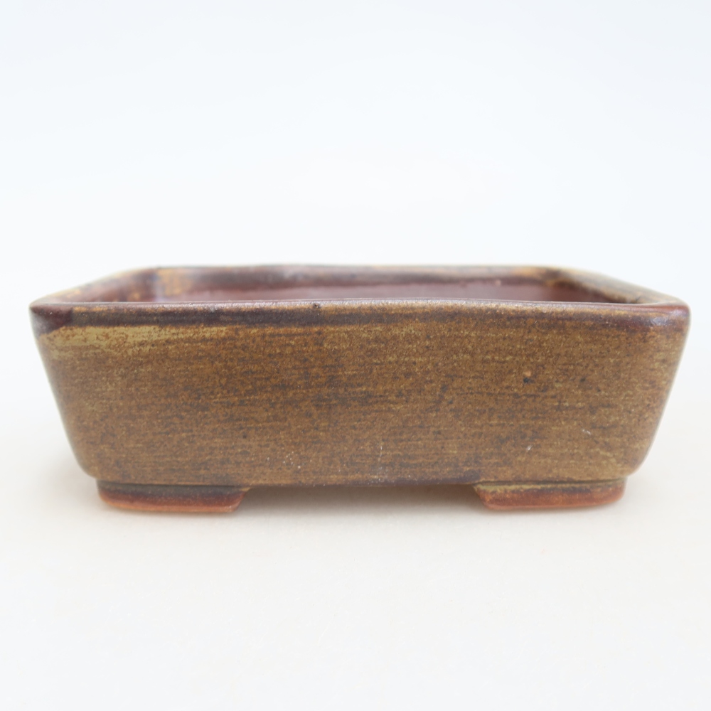 Keramická miska na bonsai 12,5 x 9,5 x 4 cm, farba hnedá