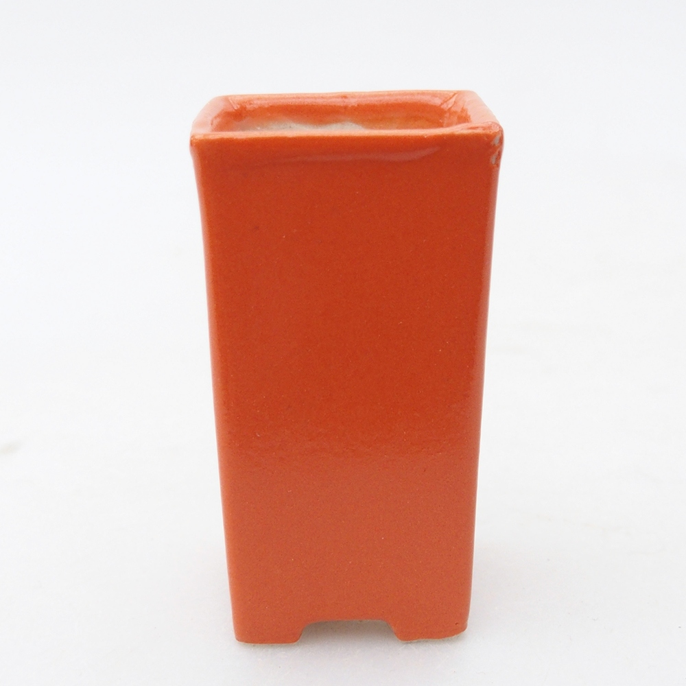 Mini bonsajová miska 3 x 3 x 5,5 cm, oranžová