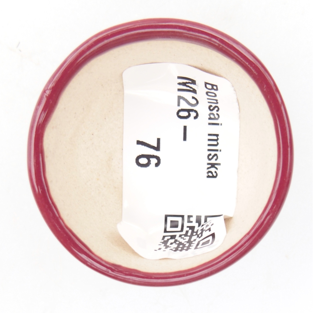 Mini bonsajová miska 4 x 4 x 2 cm, bordová