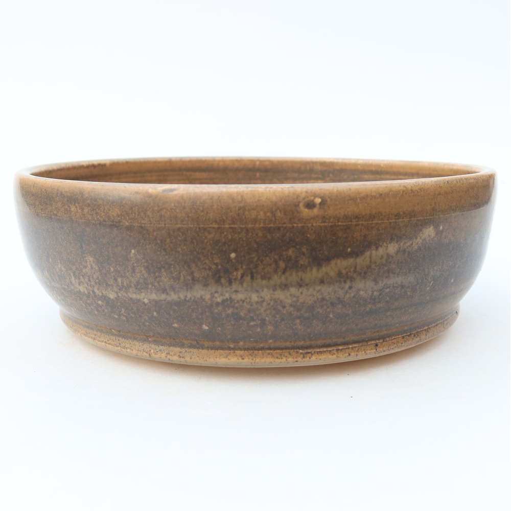 Keramická miska na bonsaje 18 x 18 x 6 cm, farba hnedá