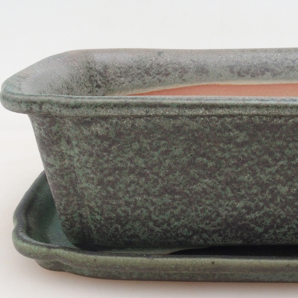 Bonsai miska + podmiska H50 - zelená