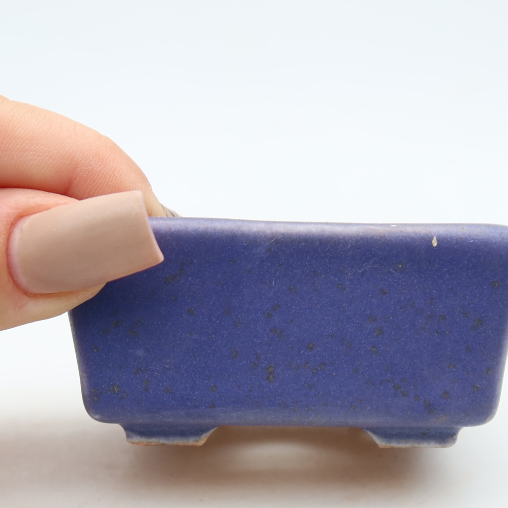 Keramická miska na bonsaje 7 x 7 x 3,5 cm, farba fialová