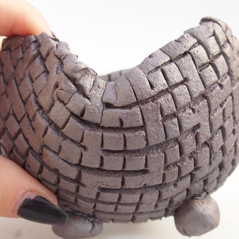 Keramická mušľa 10 x 10 x 7,5 cm , kovová farba