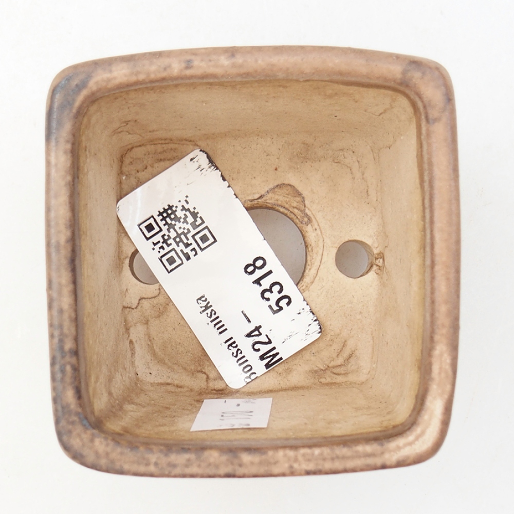 Keramická bonsai miska 6 x 6 x 4,5 cm, farba ružová