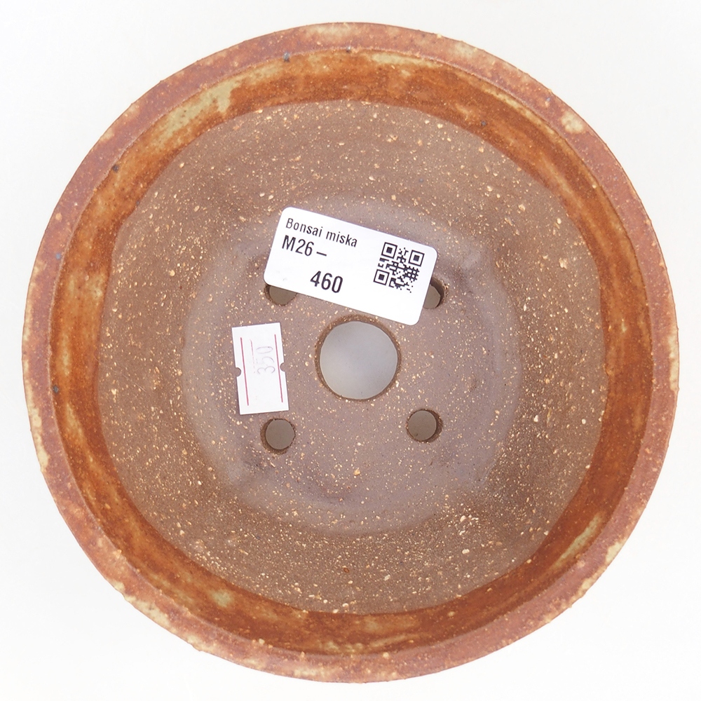 Keramická miska na bonsaje 13,5 x 13,5 x 6,5 cm, hnedá