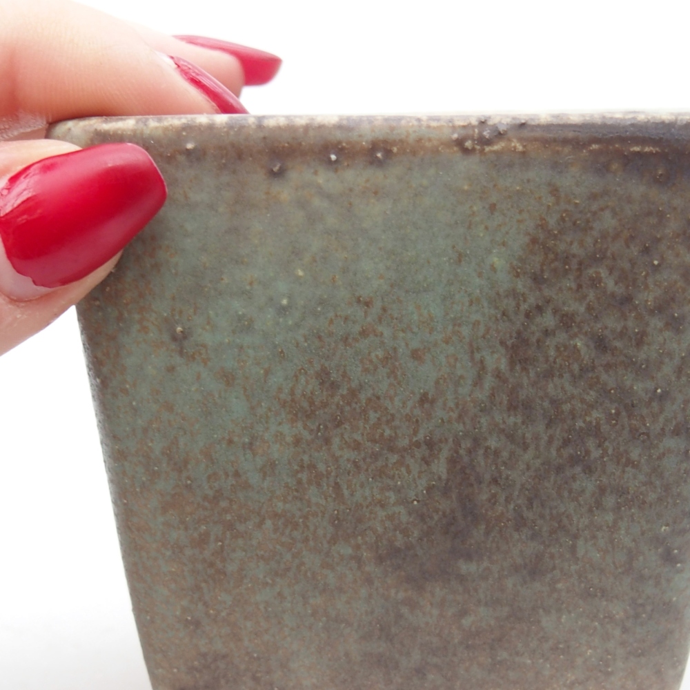 Keramická miska na bonsaje 7,5 x 7,5 x 7,5 cm, zelená