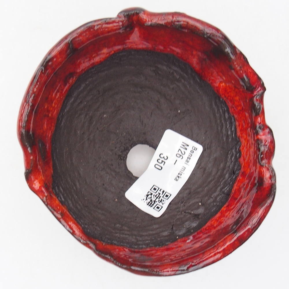 Keramická mušľa 10 x 9,5 x 7 cm , farba červená