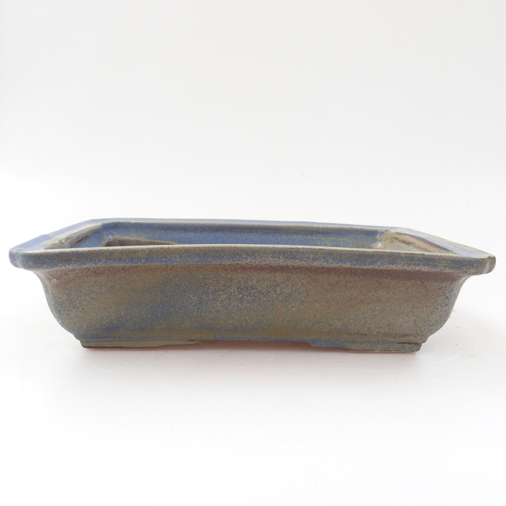 Keramická bonsai miska 17,5 x 13 x 4 cm, farba modra