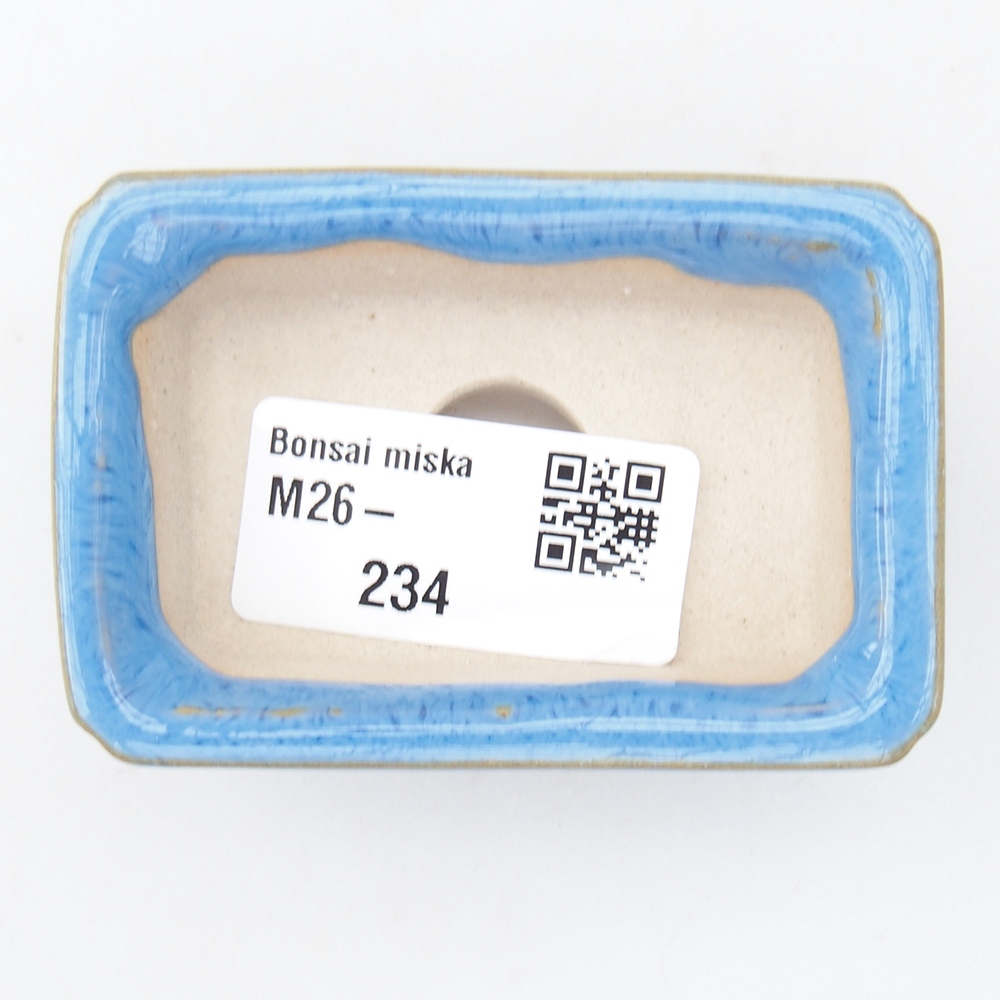 Mini bonsajová miska 7 x 5 x 2 cm, modrá