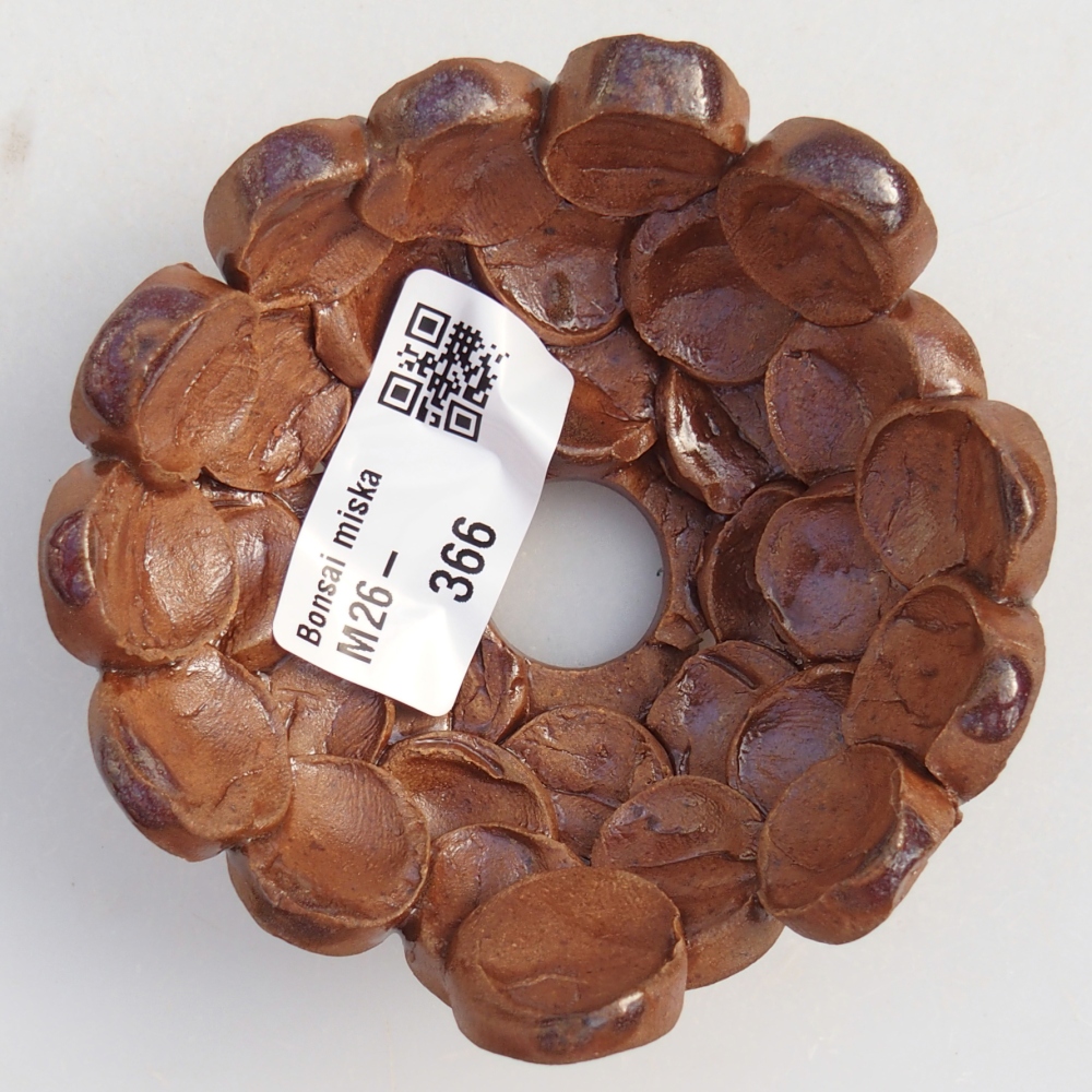 Keramická mušľa 8,5 x 8,5 x 4 cm , farba hnedá