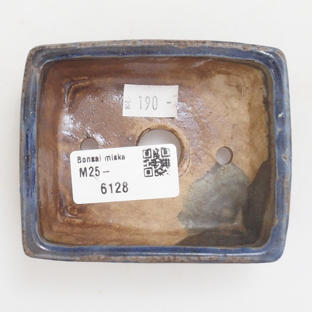 Keramická bonsai miska 9 x 7,5 x 3,5 cm, farba modra